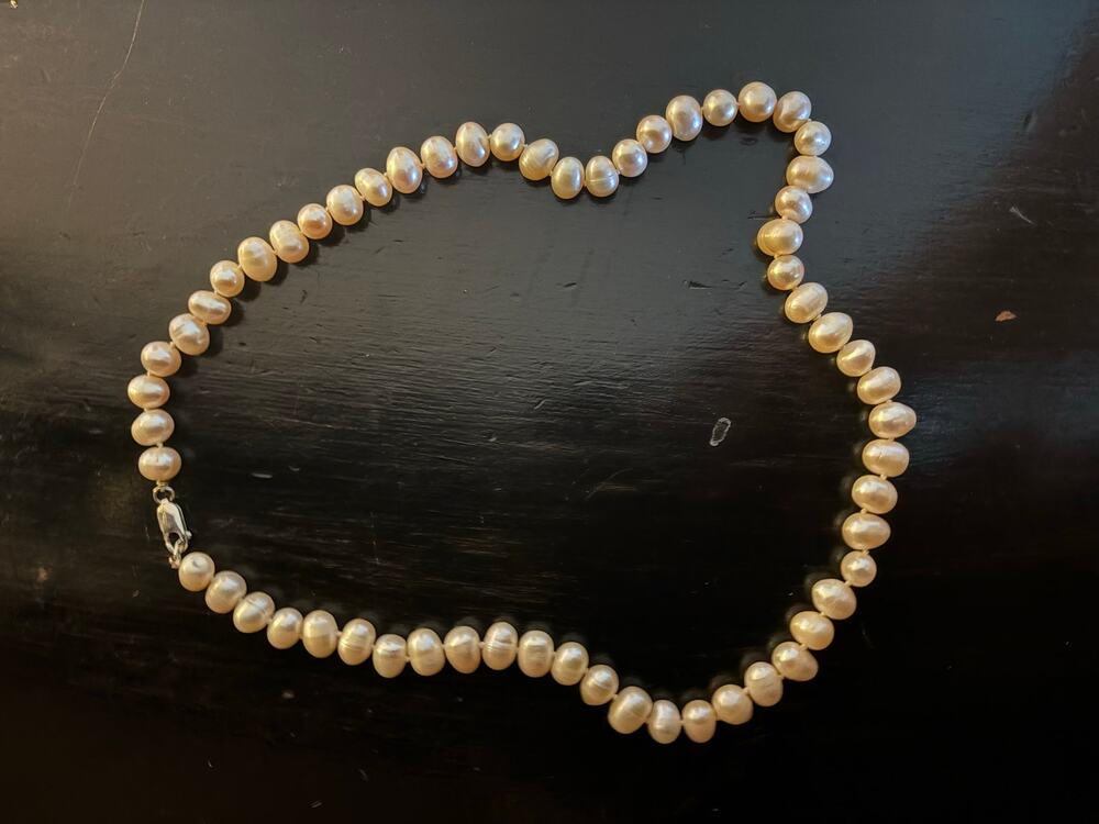20” Freshwater Cultured Pearl Necklace Silver Clasp 20”